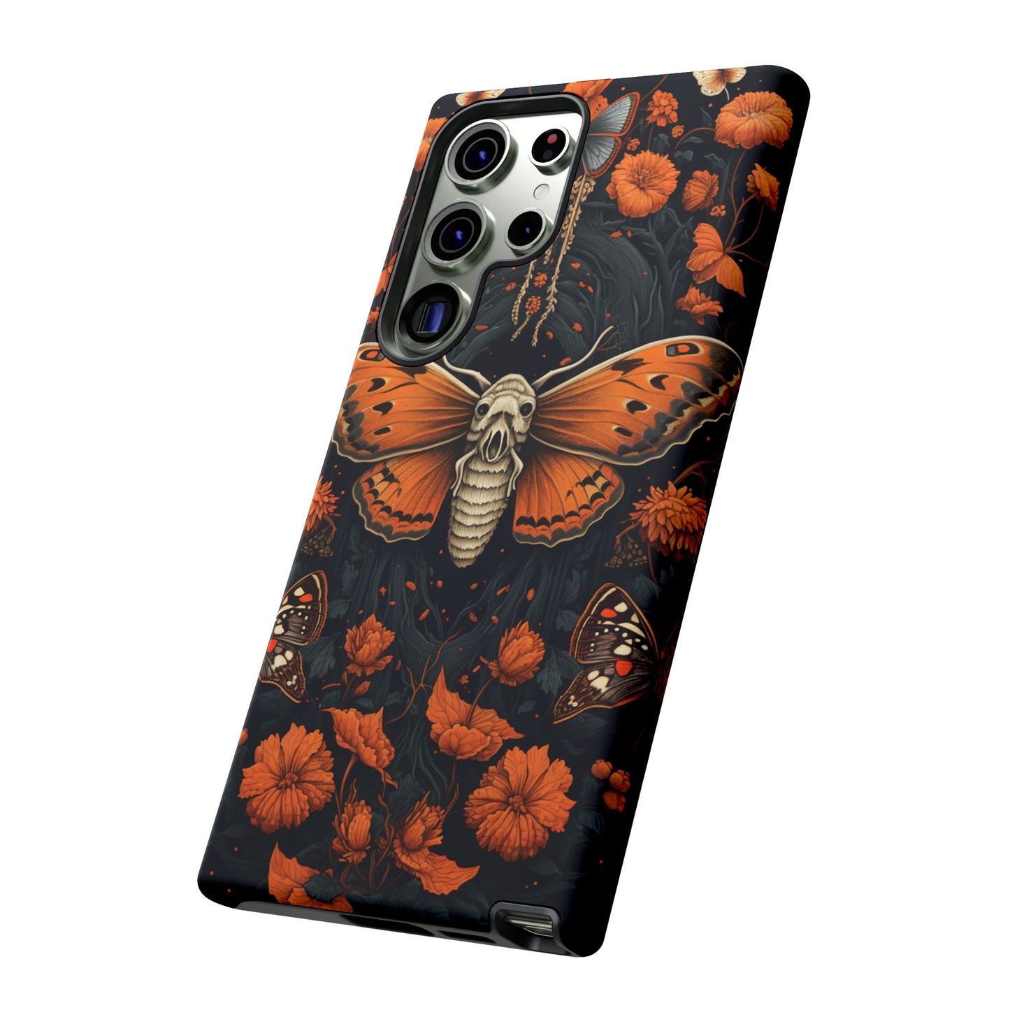 Eerie Elegance Halloween Goth Moth Phone Cover