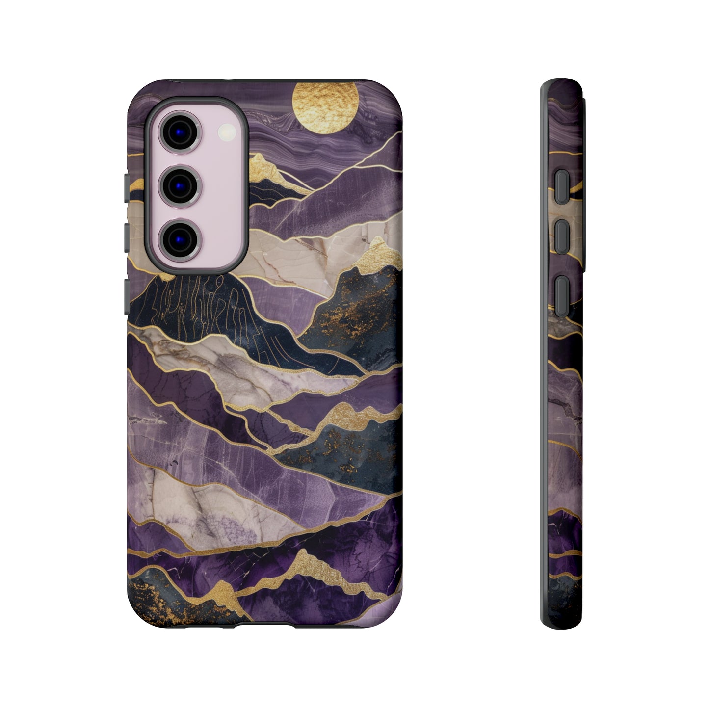 Abstract Purple Gold Mountain Phone Case