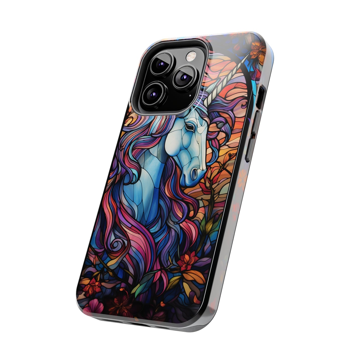 Unicorn Stained Glass iPhone Case | Mythical Beauty and Device Protection