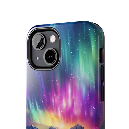 Celestial Dance: Aurora Borealis Sky Rainbow | Magical iPhone Case for Astral Admirers