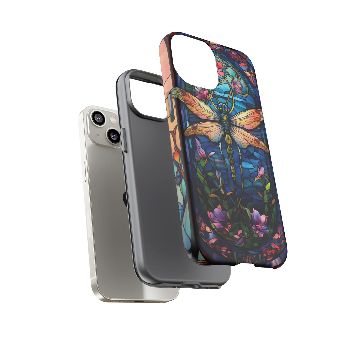 Art Nouveau Stained Glass Dragonfly Phone Case