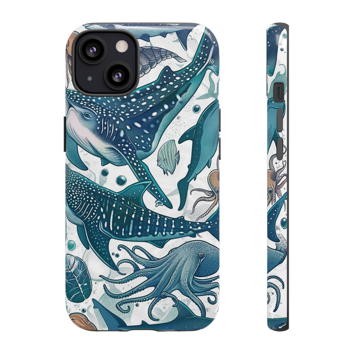 Undersea World Shark, Turtle, Manta Ray Phone Case