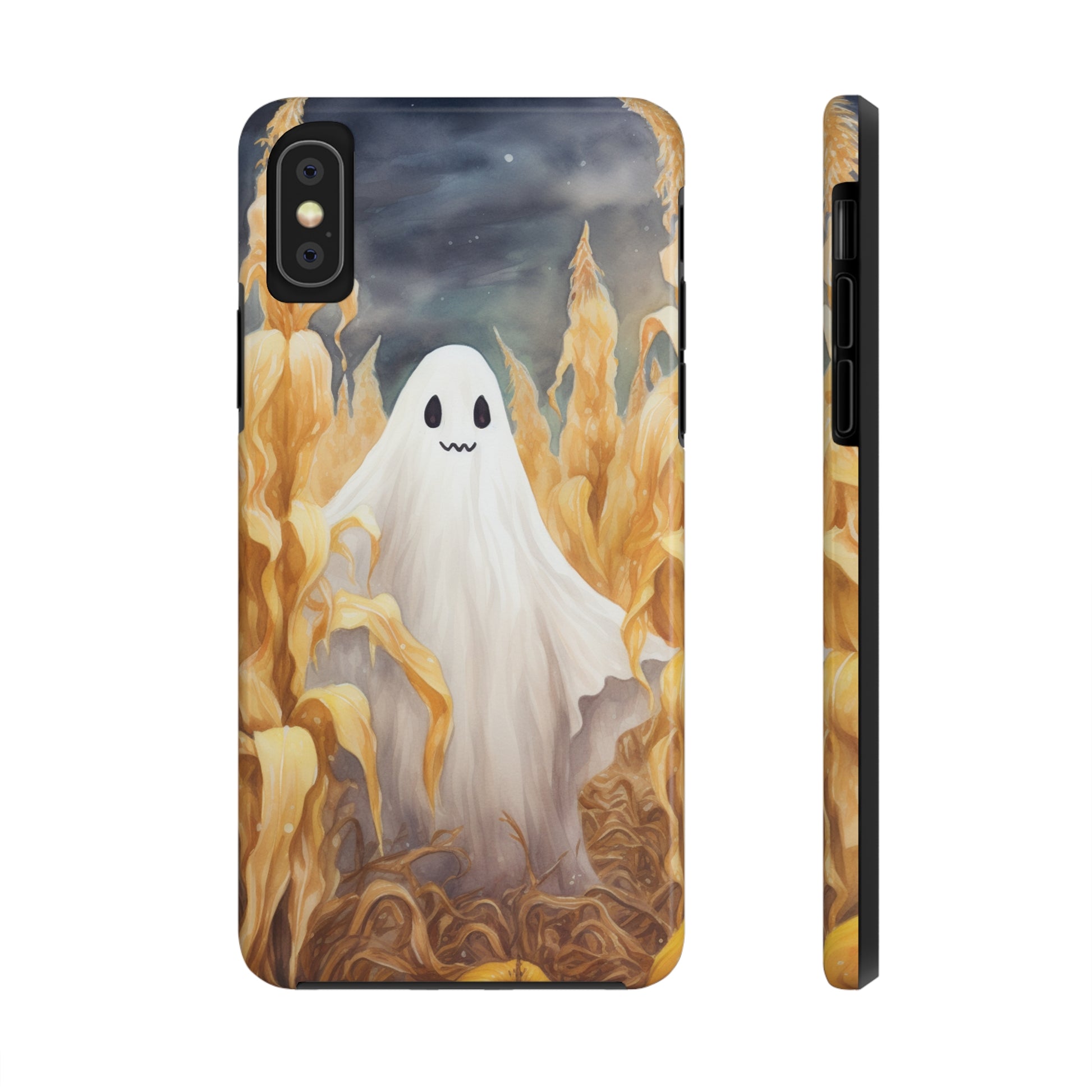 Ghost of Halloween Fall Pumpkins iPhone Case