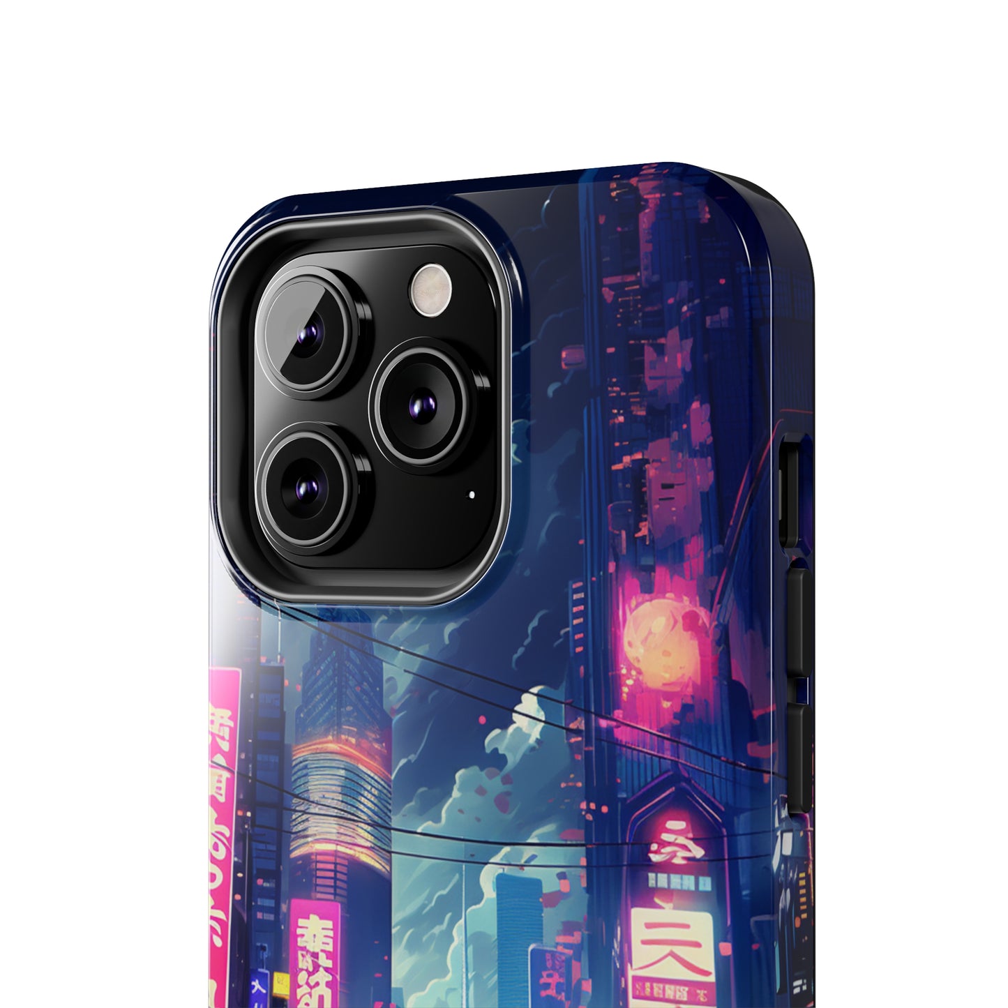 Synthwave Japanese Cyberpunk Night City iPhone Case