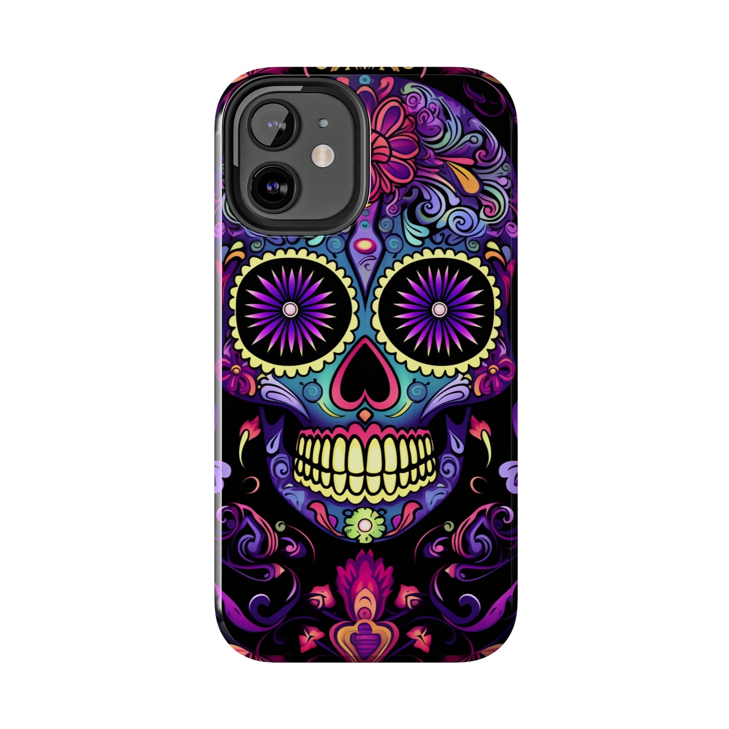 Sugar Skull iPhone Case | Dia de los Muertos Tough Case for iPhone 11, 12, 13