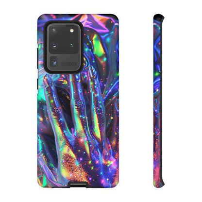 Marbled opalescent Holographic Print Phone Case