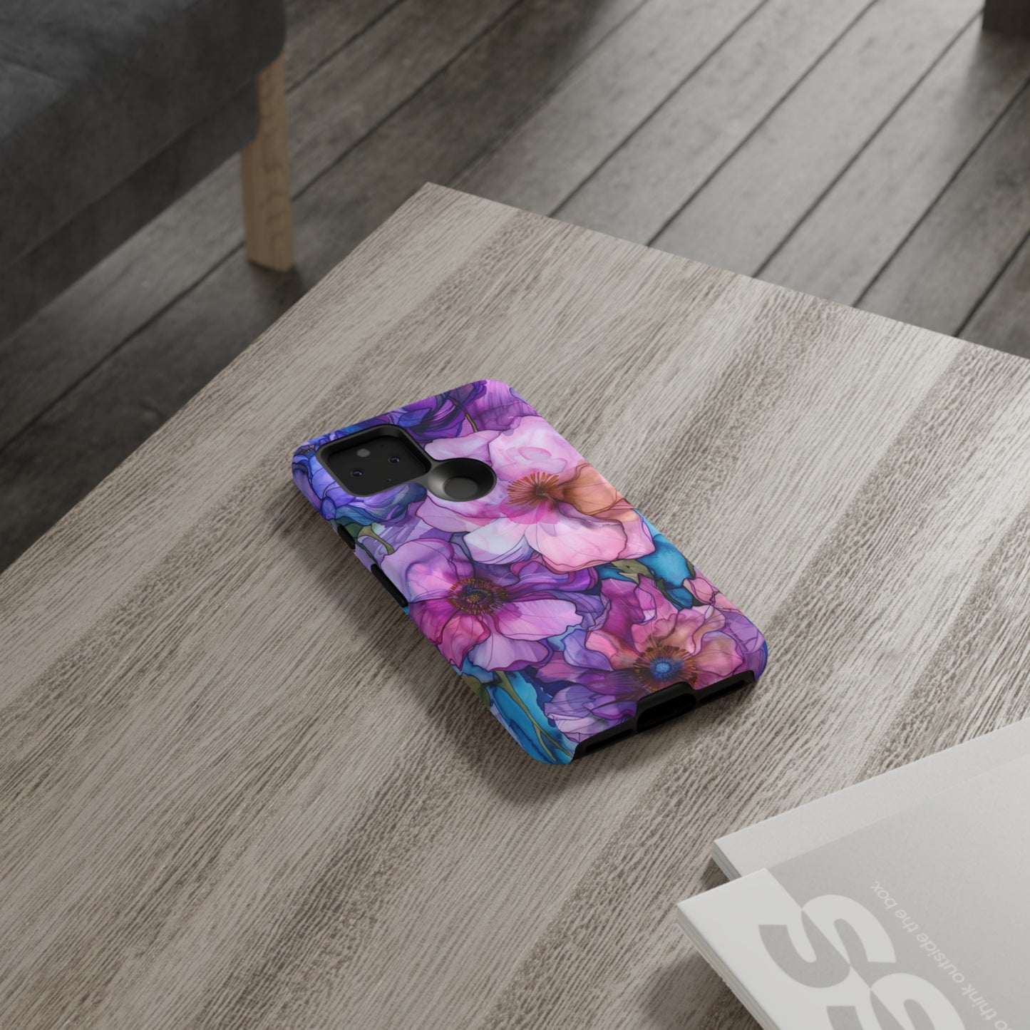 Purple Flower Stained Glass Phone Case