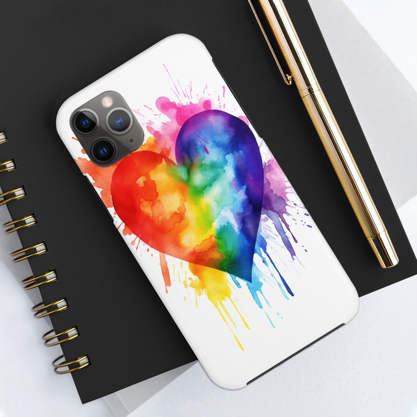 Gay Pride Rainbow Heart iPhone Case | Embrace Love, Equality, and LGBTQ+ Pride