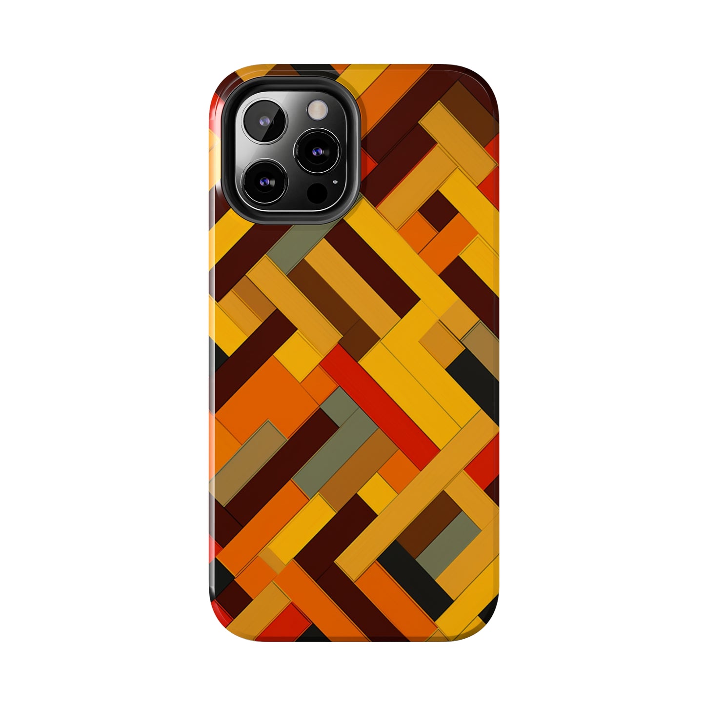 iPhone Tough Case: Intricate & Durable - The Weave Geometric Art Pattern