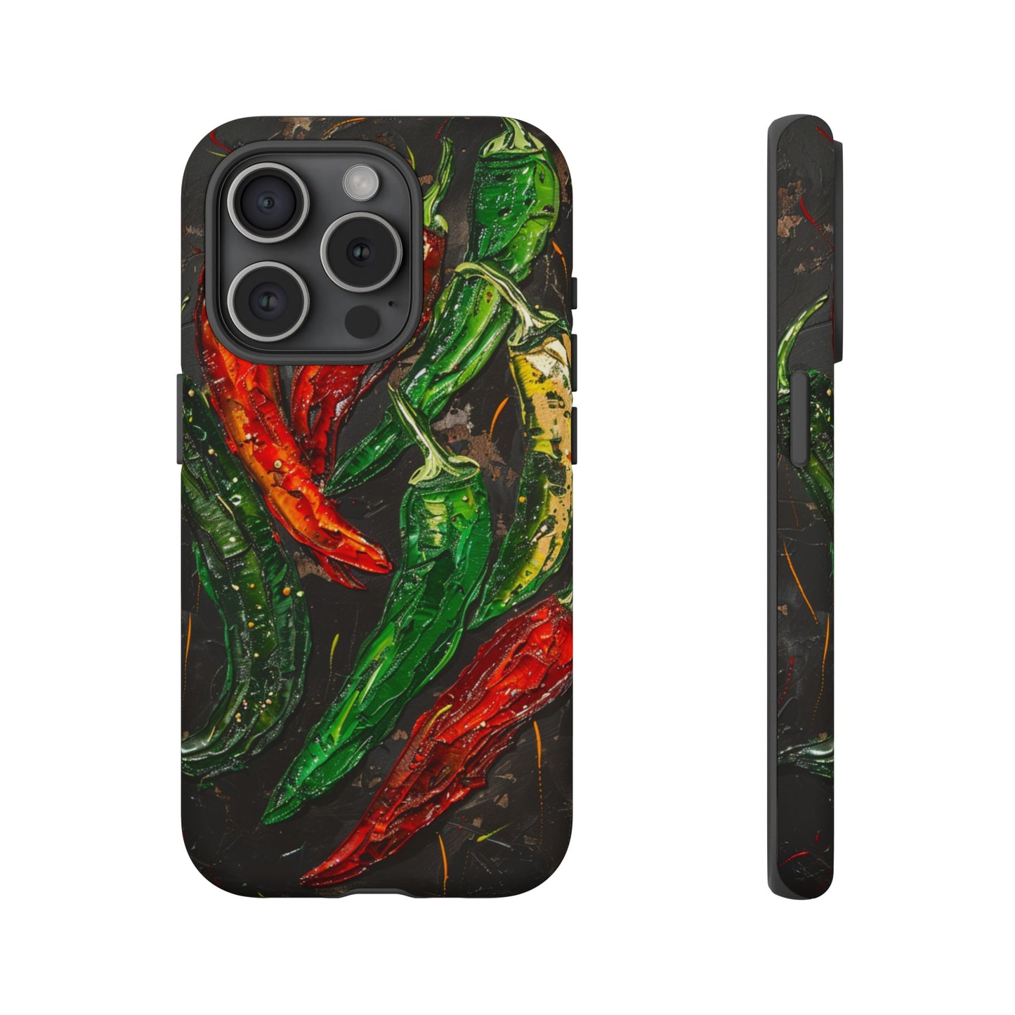 Green and Red Chili Peppers Phone Case