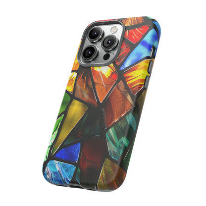 Color Explosion Abstract Stained Glass Phone Case