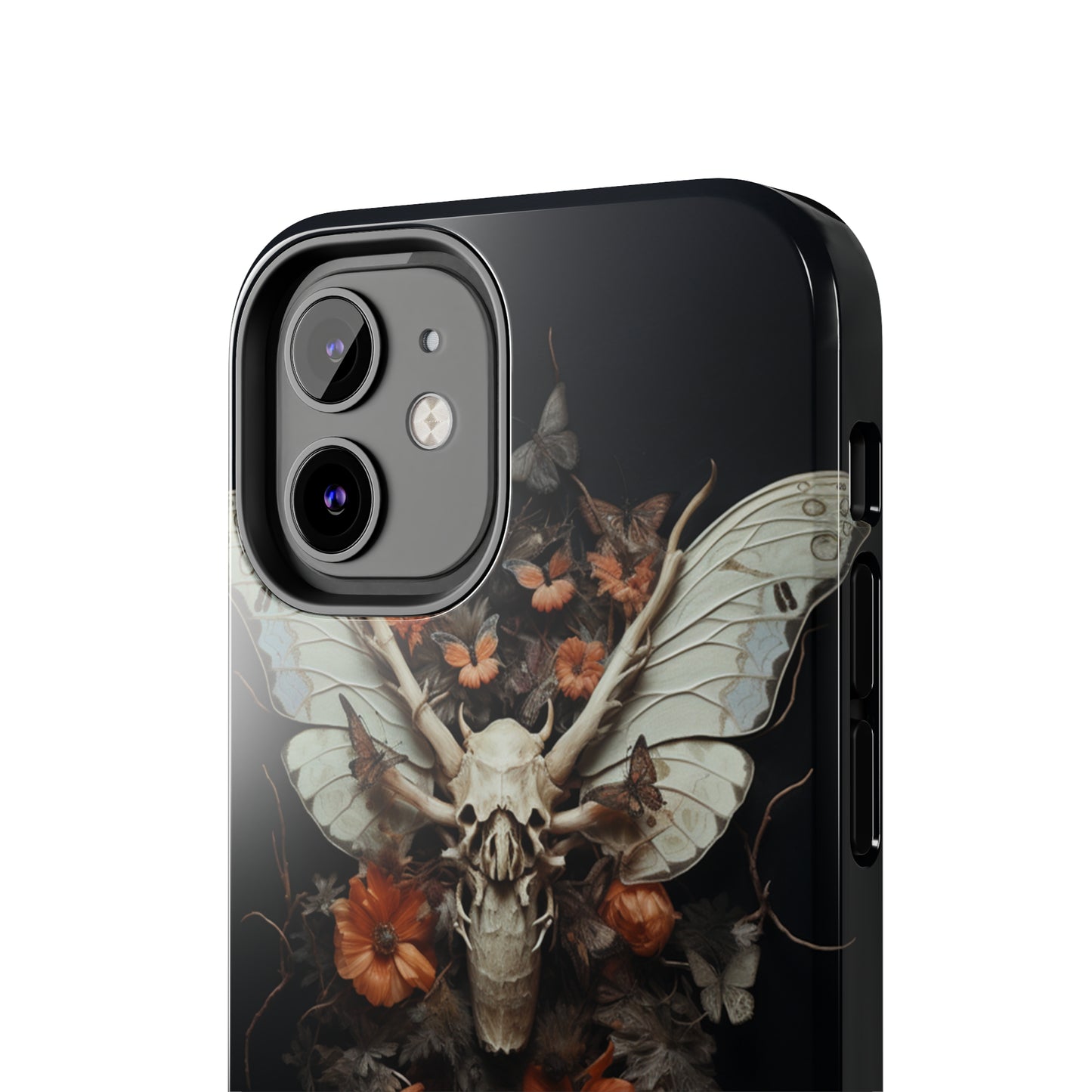 Deadhead Moth Gothic Dark Academia iPhone Case | Spooky Skull Mysterious Elegance