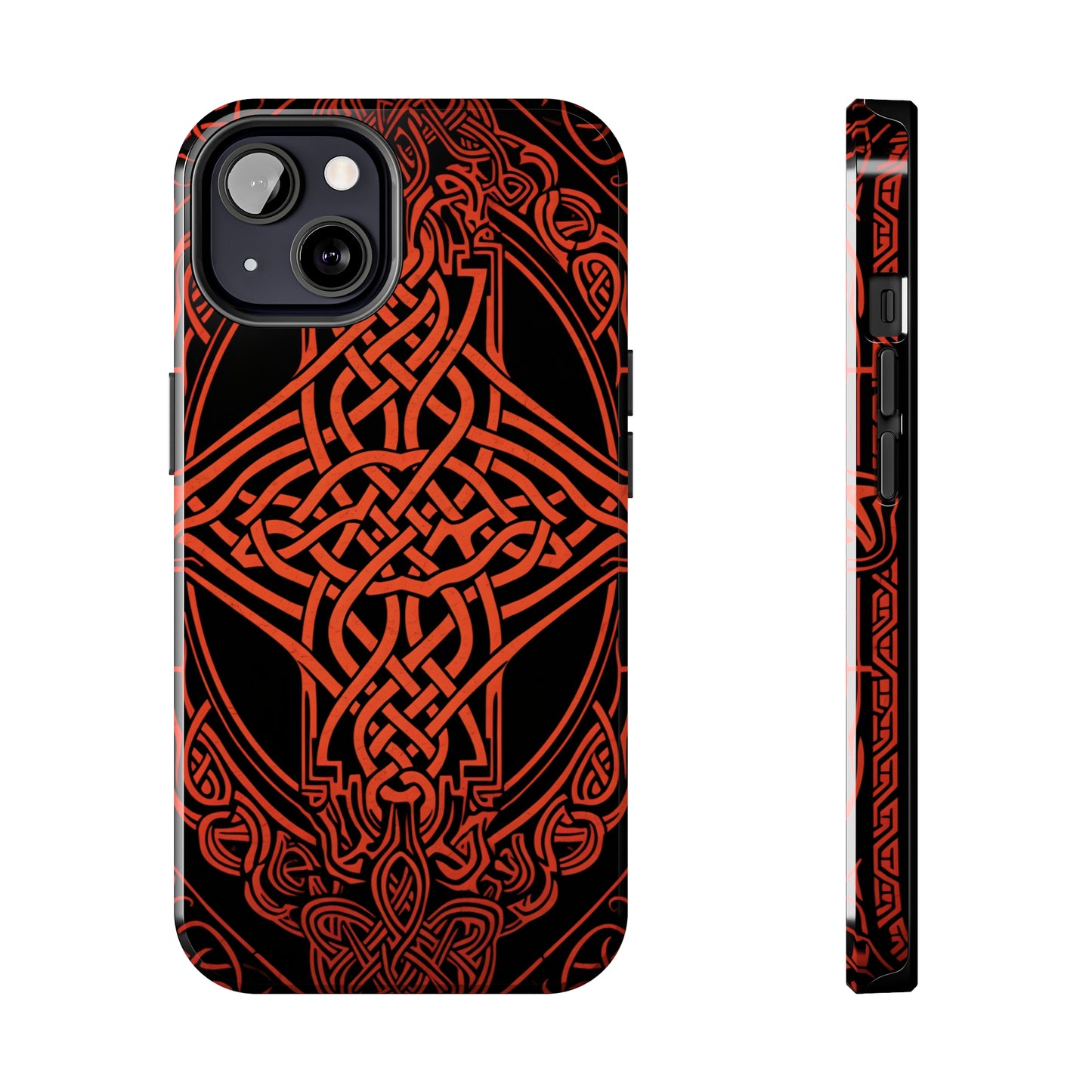 Eternal Weave iPhone Case, Red Celtic Tribal Knots | Timeless Symbolism iPhone Case for Models 11 through 14 Pro Max