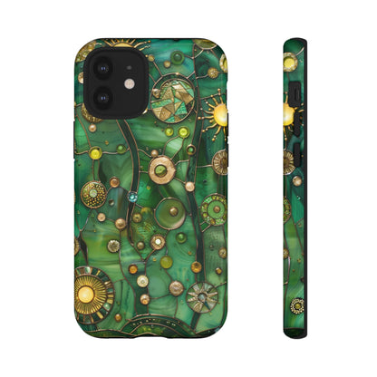 Green Celestial Stained Glass Mosaic Phone Case