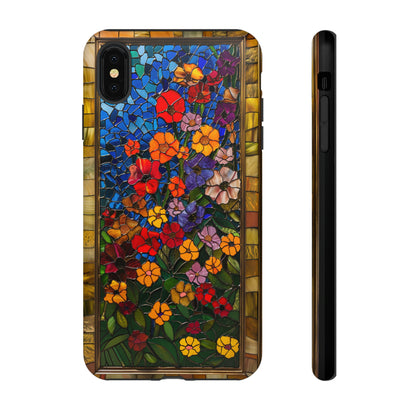 Gustav Klimt Style Flower Garden Painting Phone Case for iPhone 15, 14, Pro Max, 13, 12 & Samsung Galaxy S23, S22, S21, Google Pixel