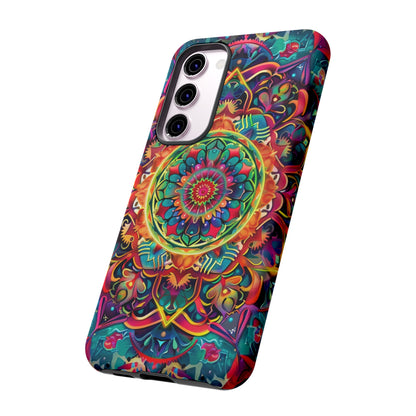 Cosmic Stained Glass Mandala Phone Case