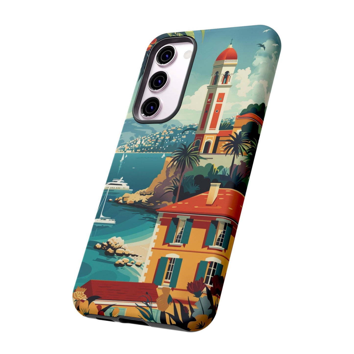 Midcentury French Riviera Landscape Painting Phone Case