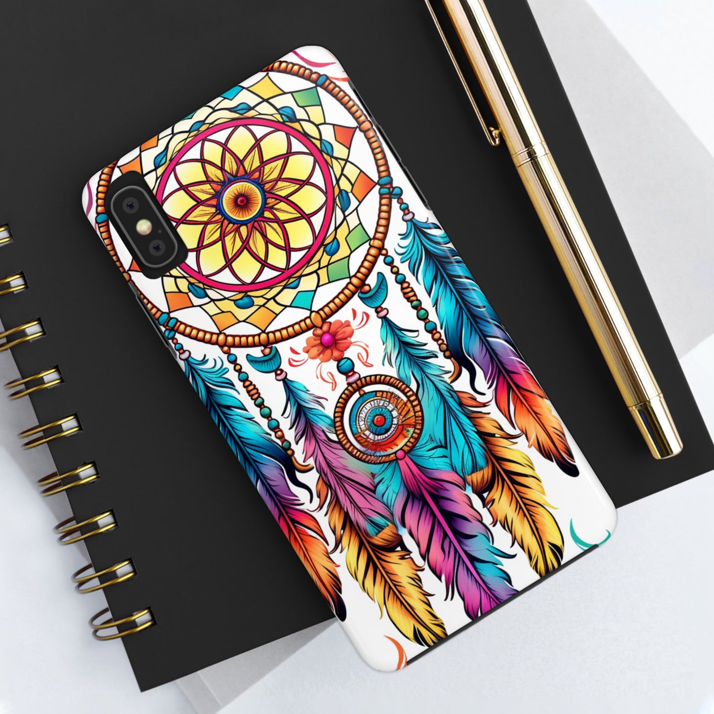 Psychedelic Native American Dreamcatcher iPhone Case | Fusion of Art and Cultural Heritage