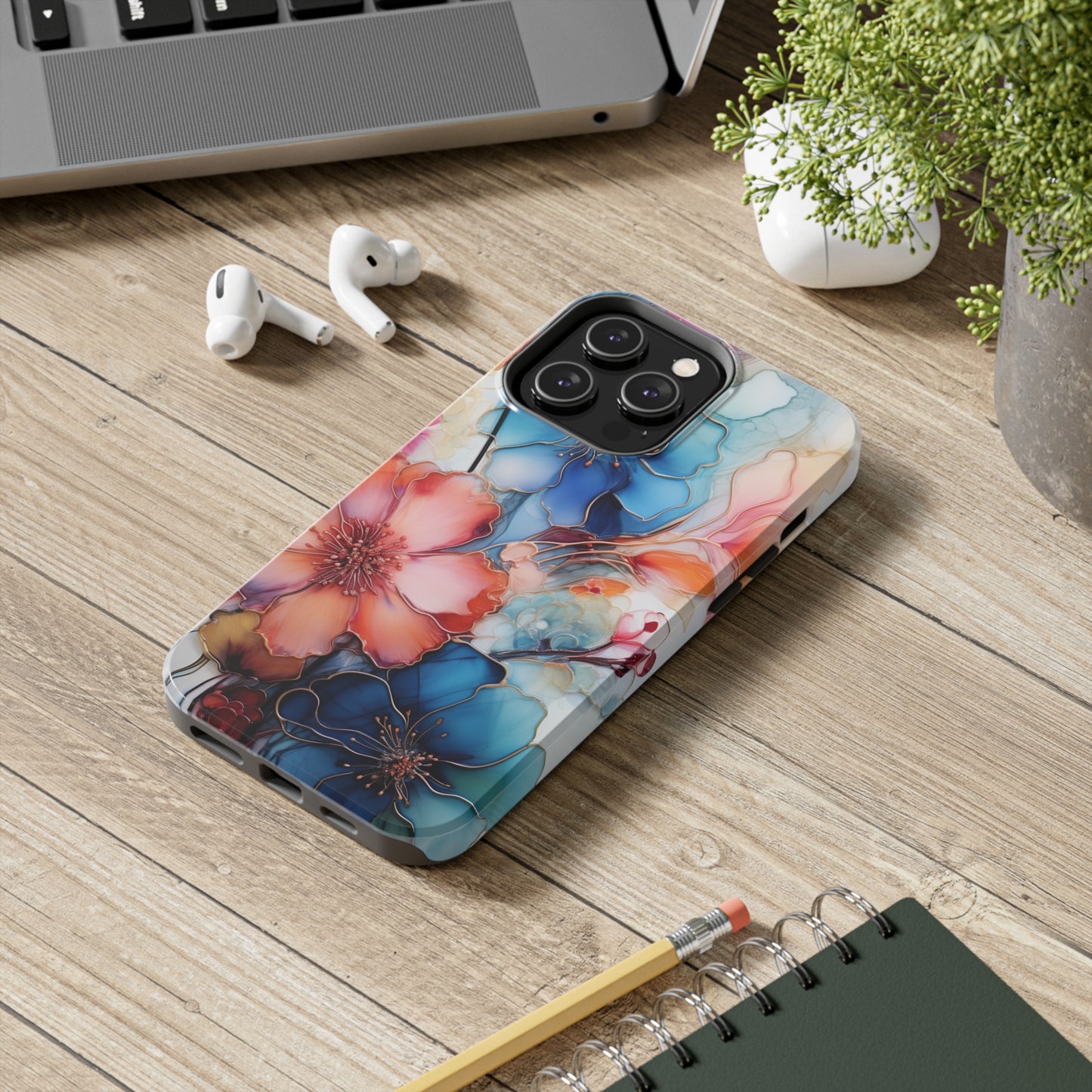 Marbled Watercolor iPhone Case | Embrace the Mesmerizing Multicolor Art