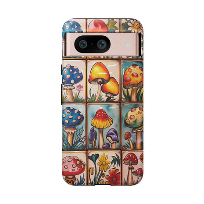 Trippy Magic Mushroom Tile  Abstract Art Phone Case