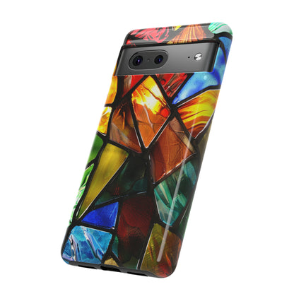 Color Explosion Abstract Stained Glass Phone Case