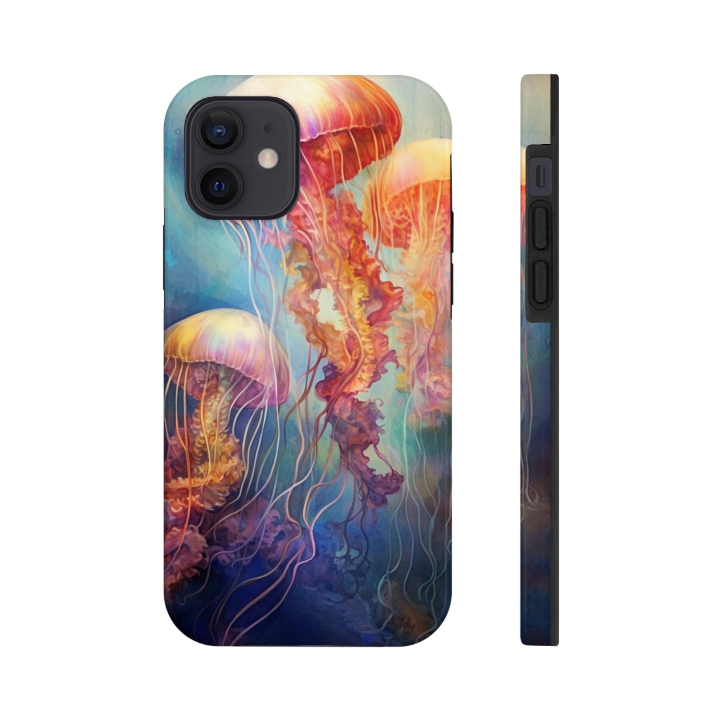 Psychedelic Colors of Jellyfish iPhone Tough Case | Dive into a Vibrant and Mesmerizing Underwater World