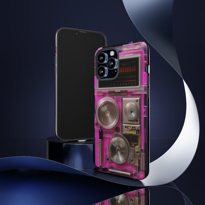 Cyberpunk Techno Gadget Walkman: Retro-Futuristic Premium Tough Phone Case | Iconic Style for iPhone, Samsung Galaxy, and Google Pixel