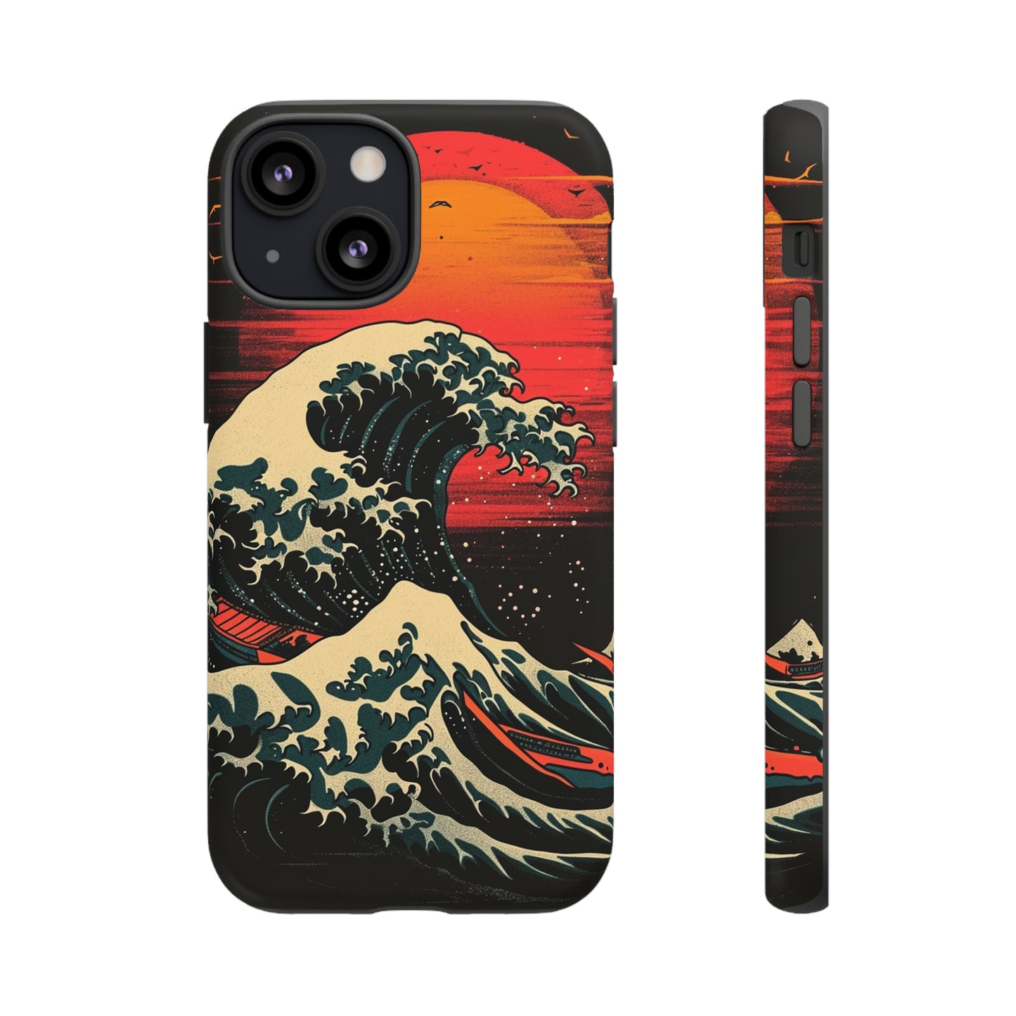 Great Wave off Kanagawa Retro Sunset