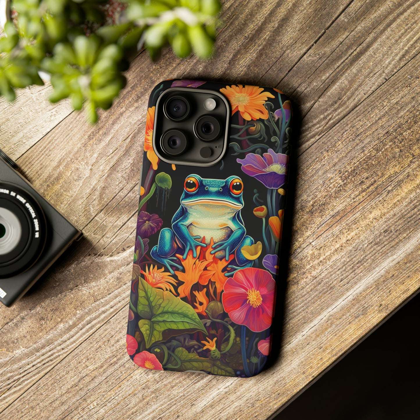 Floral Frogs Elegance Phone Case for Google Pixel, iPhone & Samsung Galaxy