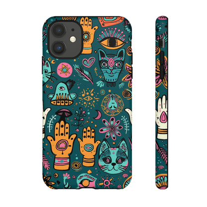 Kabbalistic Kitty Talisman Collage Phone Case