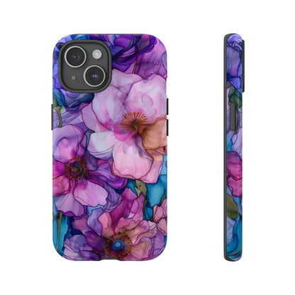 Purple Flower Stained Glass Phone Case