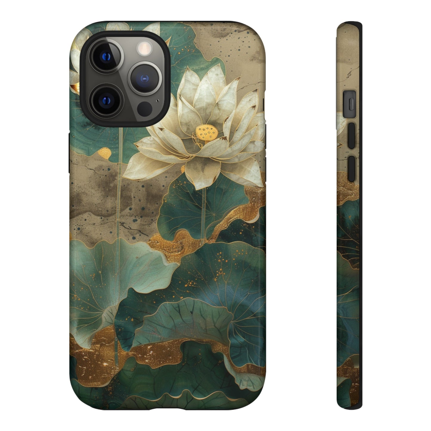 Zen Stained Glass Lotus Floral Design Phone Case