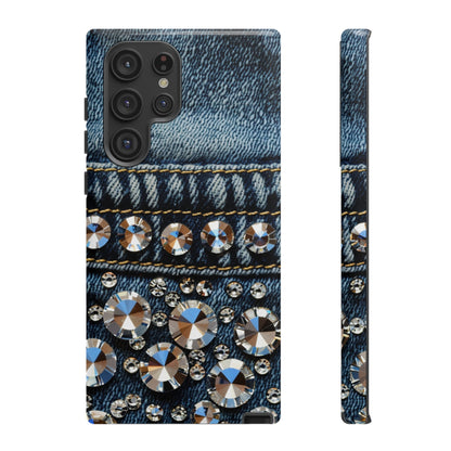 Blue Jean Queen Rhinestone Bling Phone Case