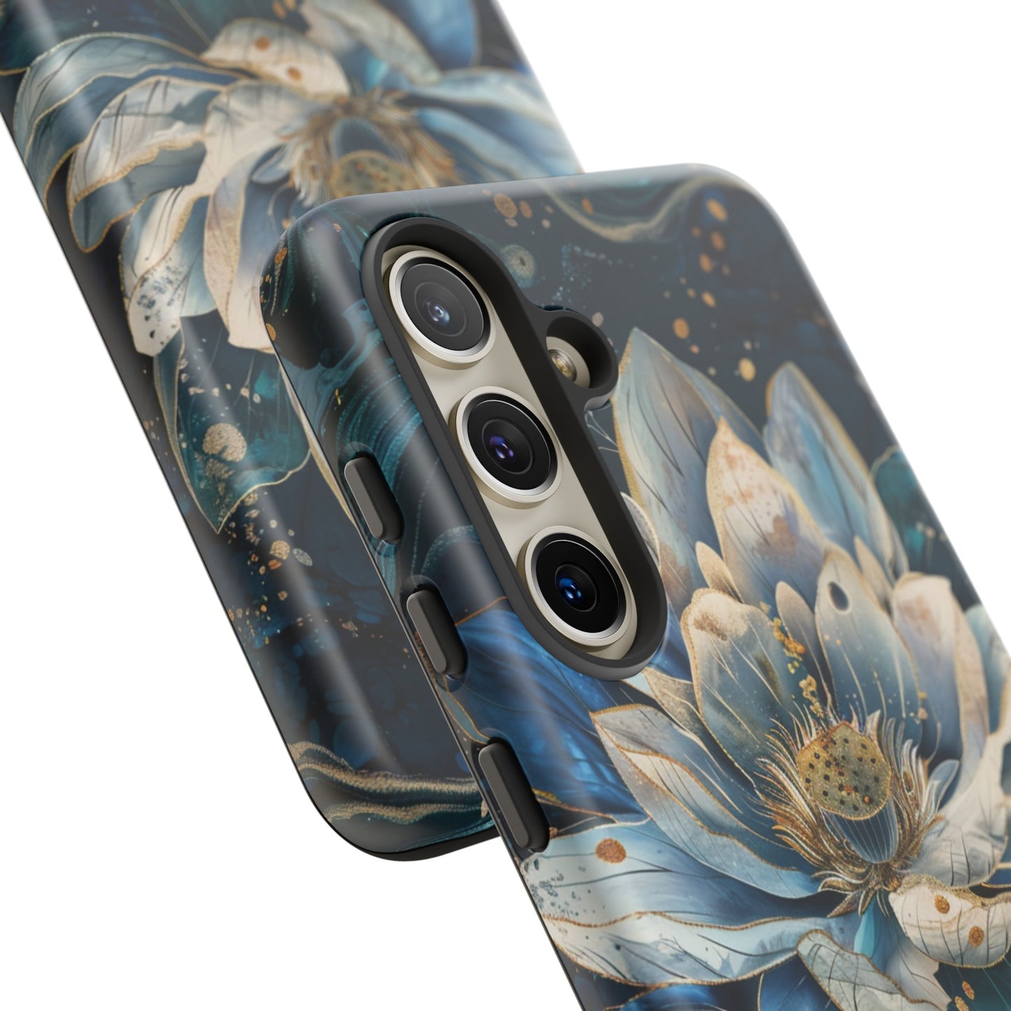 Zen Stained Glass Lotus Floral Design Phone Case