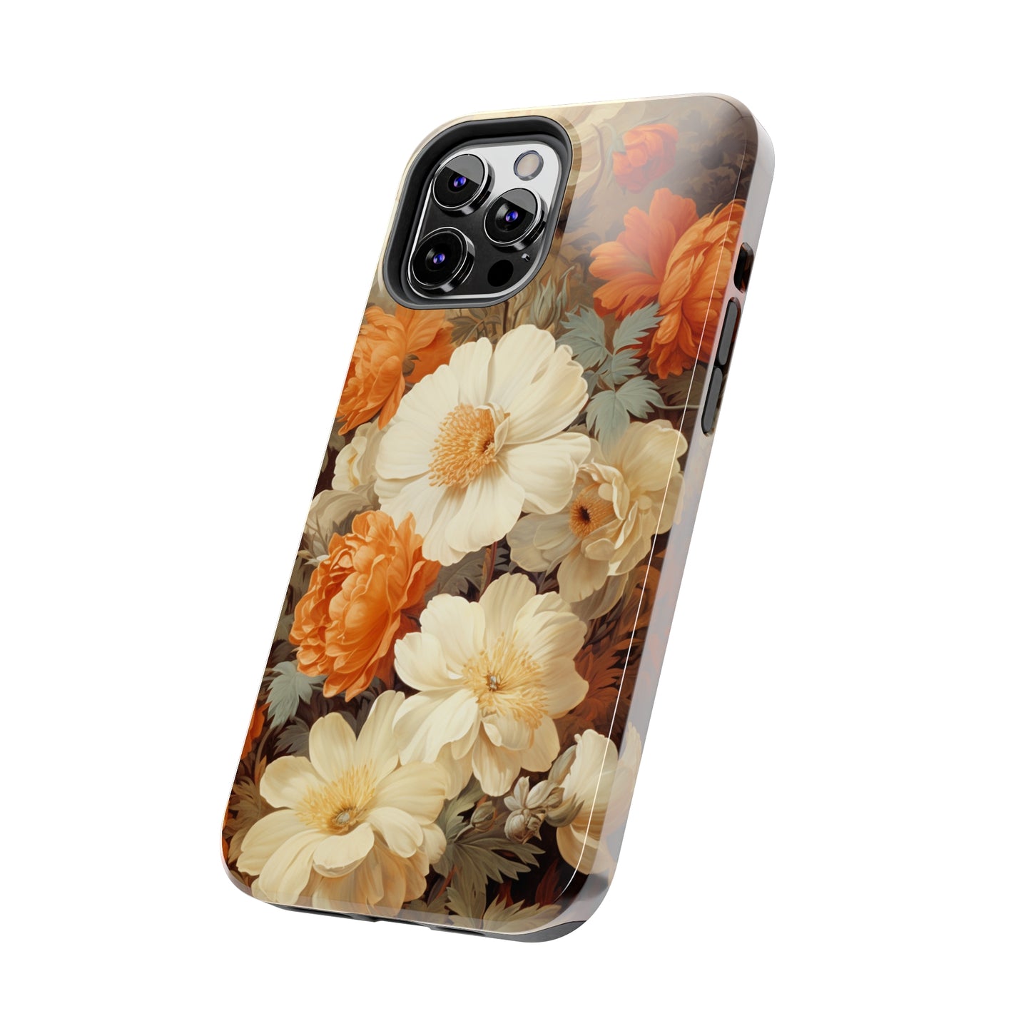 Vintage Floral Aesthetic Phone Tough Case Antique Print for iPhone 14 11 Pro 12 13 XR XS X 7+ 8 Boho Nature Flowers Cottage Core