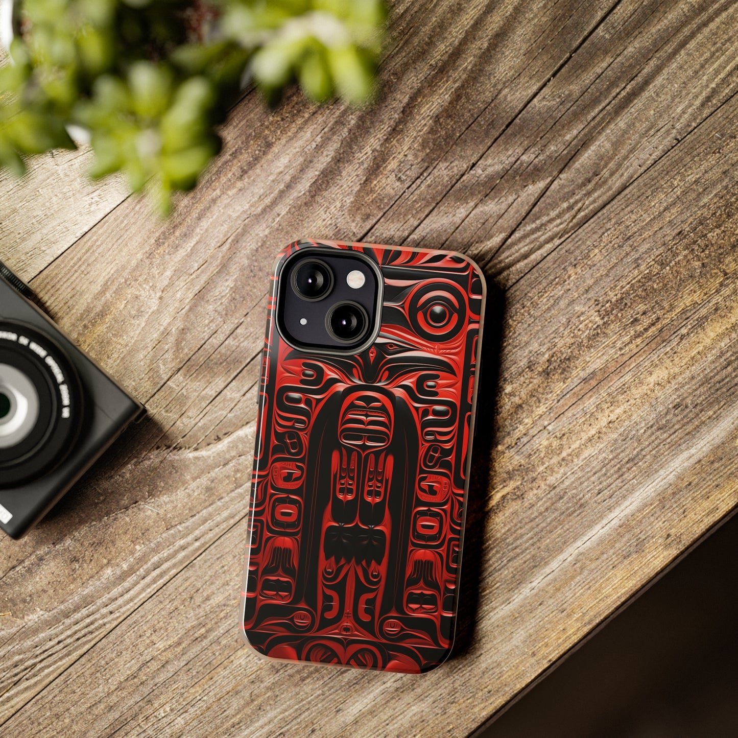 Raven Totems: Northwest Native American Carving | Heritage iPhone Case