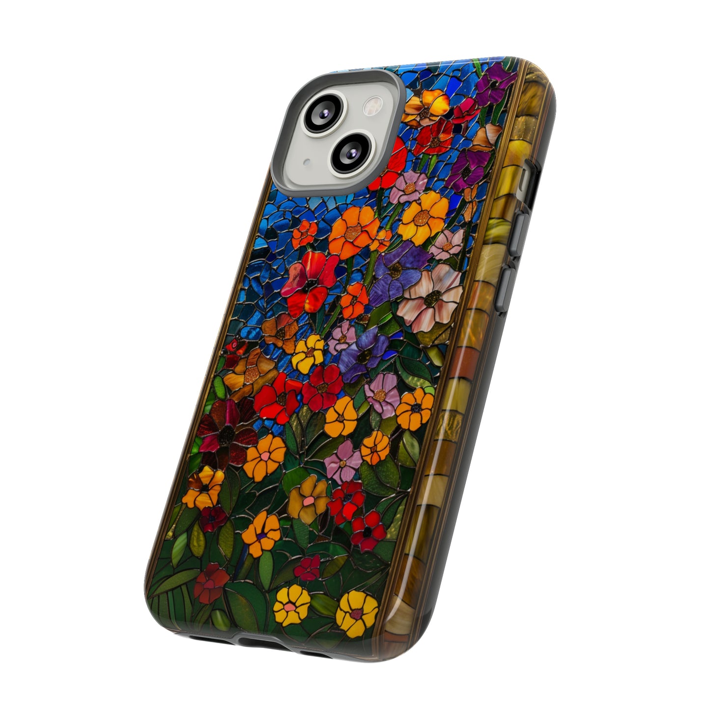 Gustav Klimt Style Flower Garden Painting Phone Case for iPhone 15, 14, Pro Max, 13, 12 & Samsung Galaxy S23, S22, S21, Google Pixel