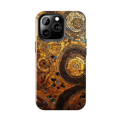 Golden Spiral Tile iPhone Case | Add Glamour and Elegance to Your Device