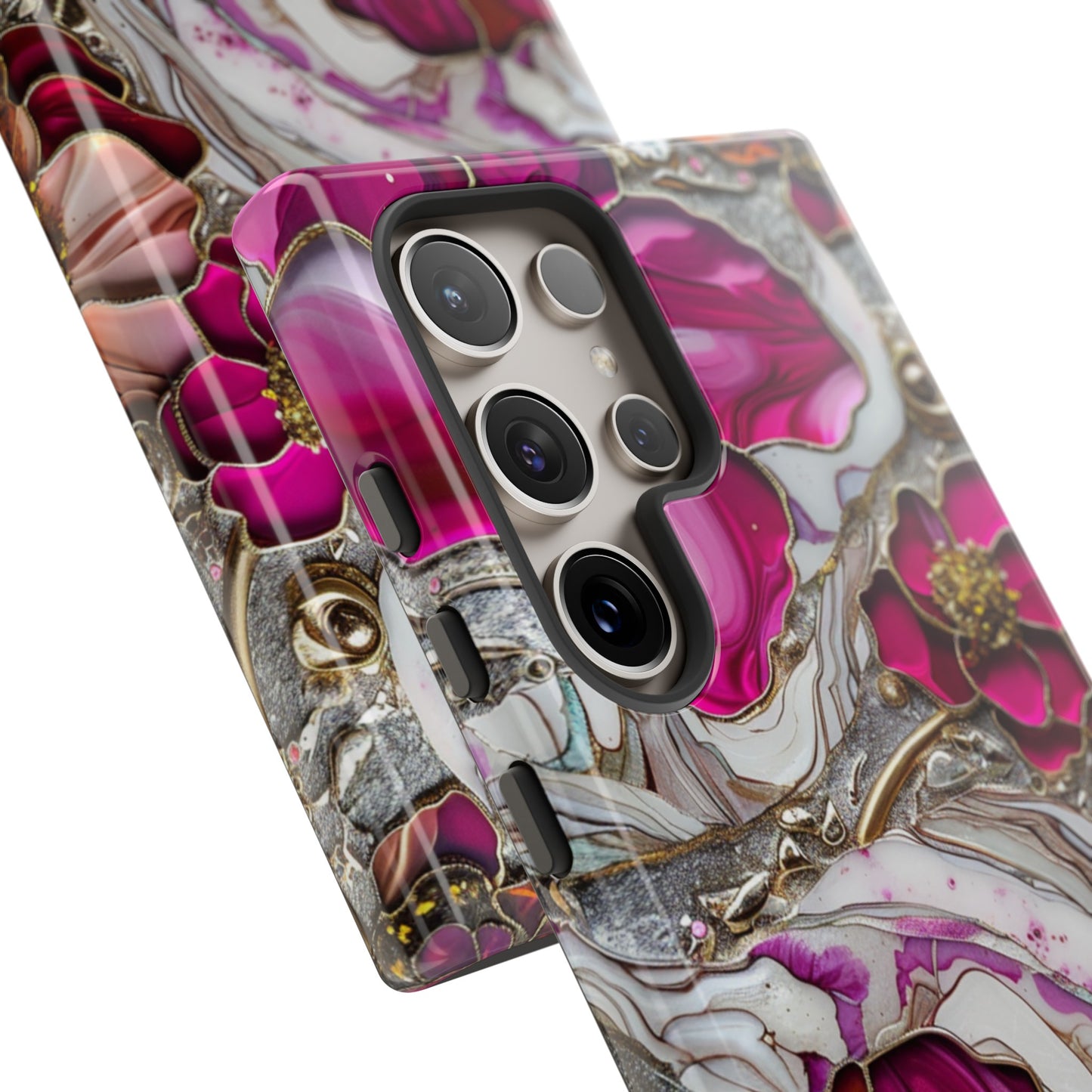 Stained Glass Magenta Floral Paisley Explosion Phone Case