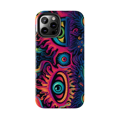 Psychedelic Art: The Eyes Upon Us iPhone Case | Embrace the Mystique of Trippy Visuals