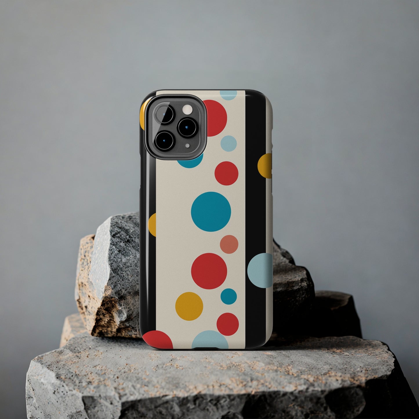 Classic Meets Creative: Abstract Polka Dots Tough Case for iPhone