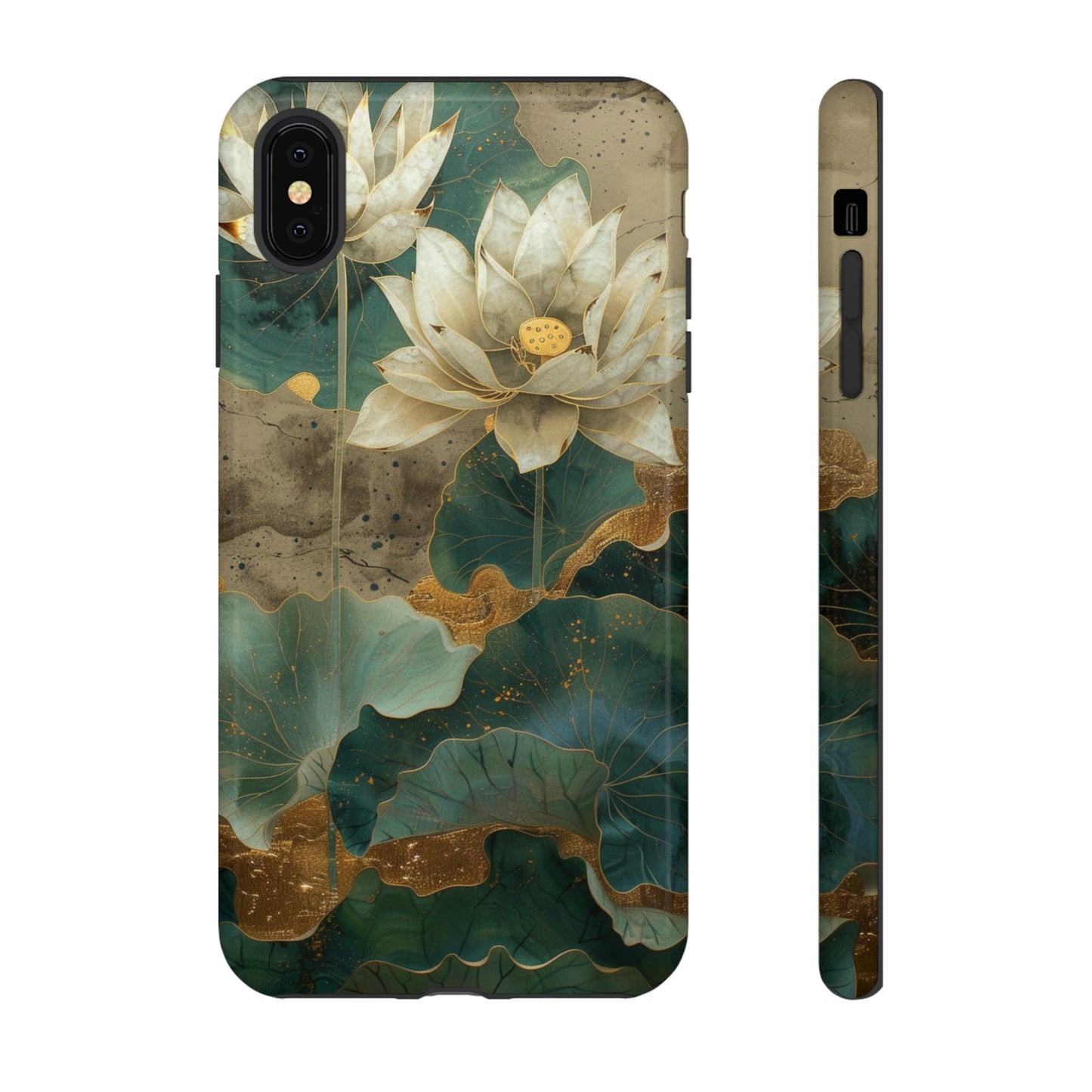 Zen Stained Glass Lotus Floral Design Phone Case