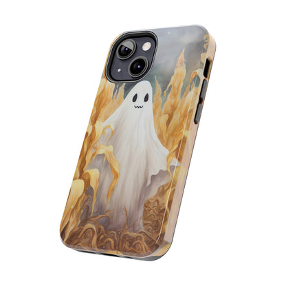 Ghost of Halloween Fall Pumpkins iPhone Case | Embrace the Spooky Autumn Vibes