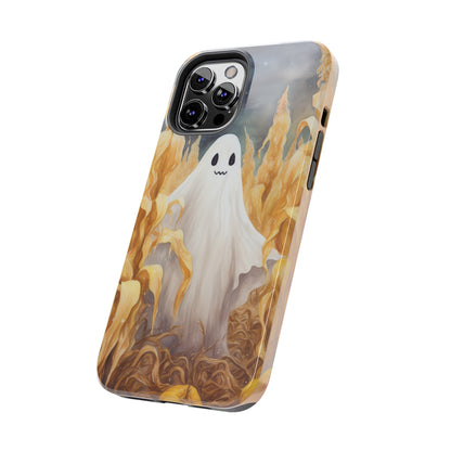 Ghost of Halloween Fall Pumpkins iPhone Case | Embrace the Spooky Autumn Vibes