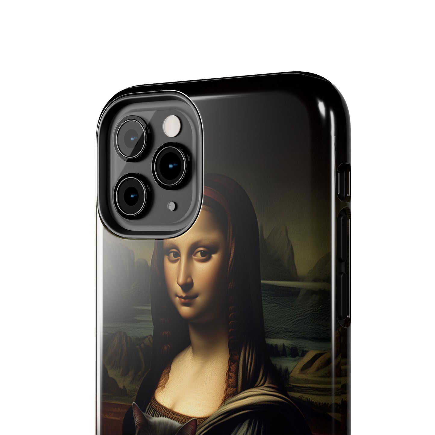 Mona Lisa with Cat iPhone Case | Art Phone Cases