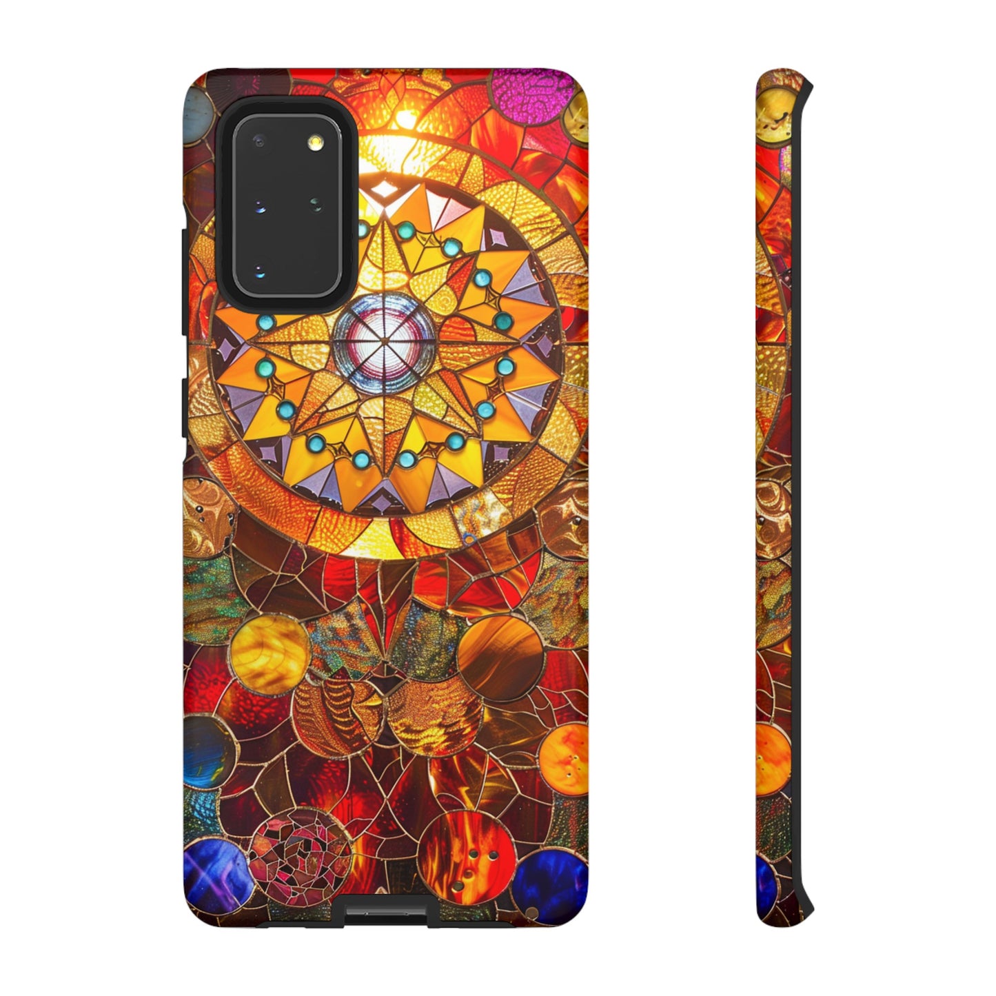 Cosmic Stained Glass Mandala Phone Case