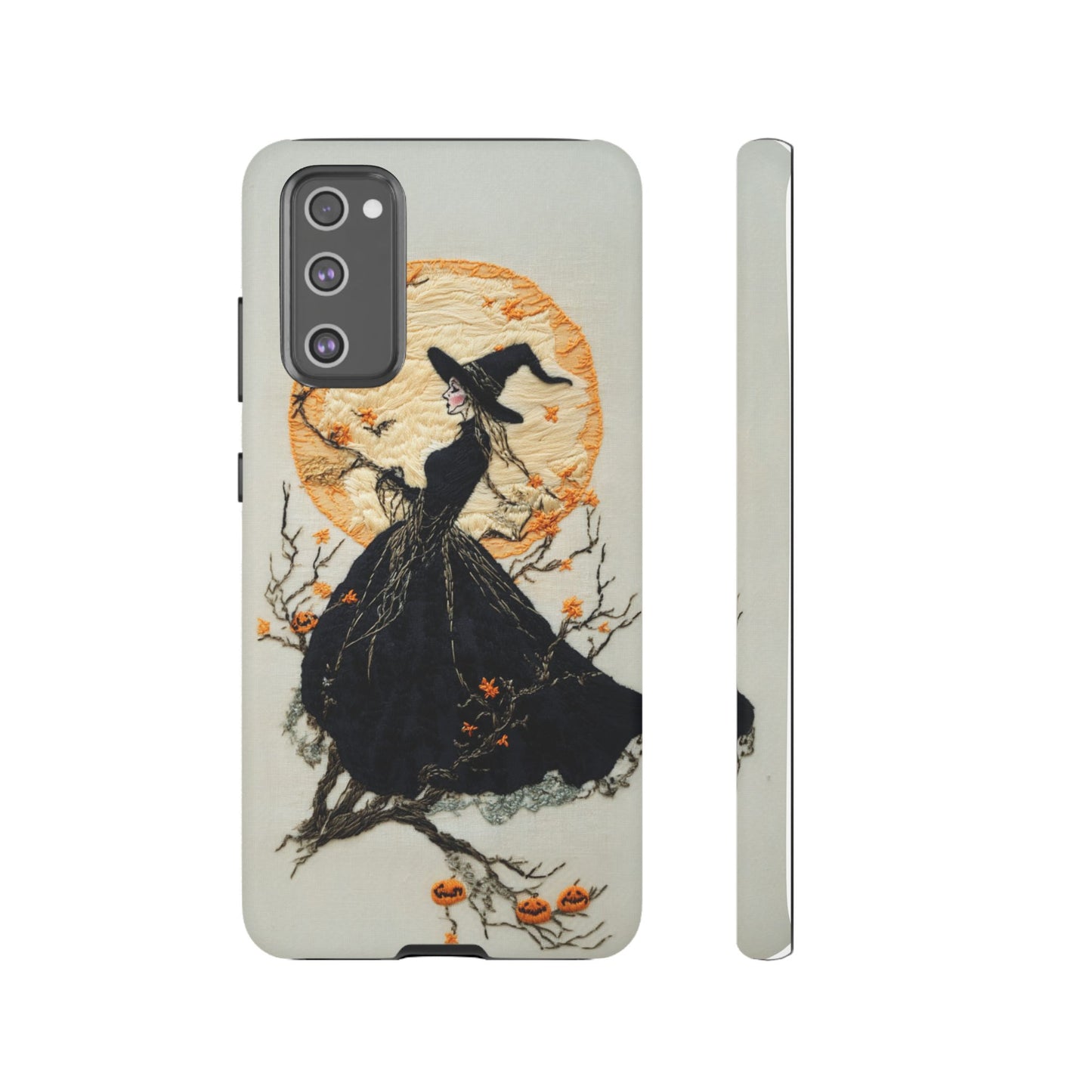 Halloween Witch Autumn iPhone Case, Embroidered Style