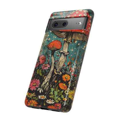 Trippy Magic Mushroom Retro Art Phone Case