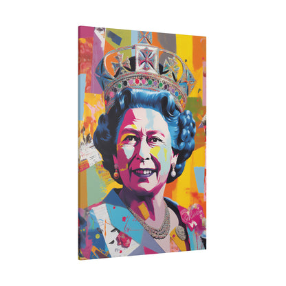 Queen Elizabeth II Pop Art Abstract Print | Stretched Canvas Print