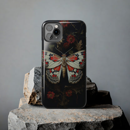 Deadhead Moth Gothic Floral Aesthetic Dark Academia iPhone Case | Embrace Mysterious Elegance